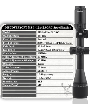 Discovery 3-12×42 AOAC SFP Scope