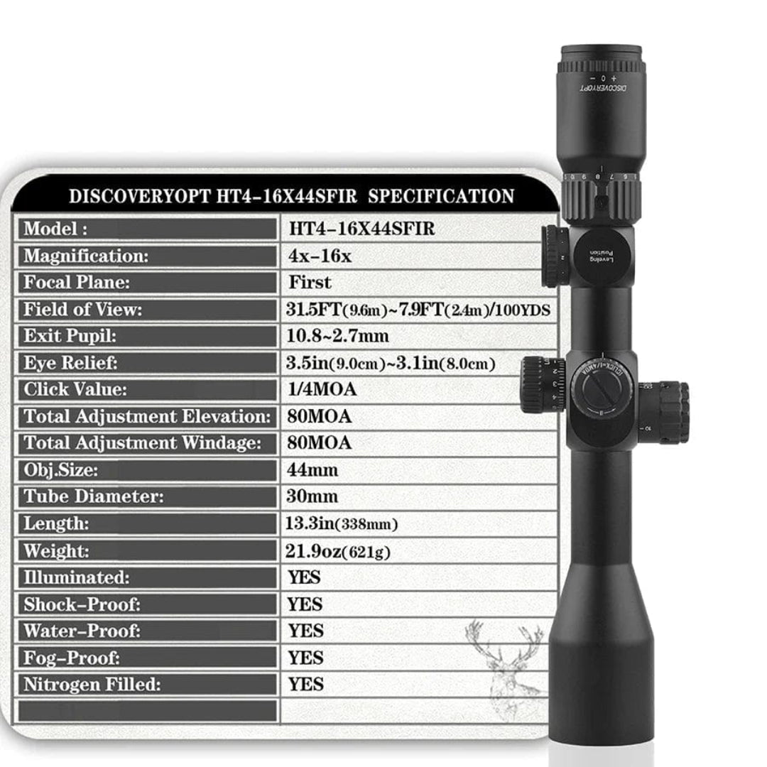 Discovery HT Gen II 4-16×44 SFIR FFP Scope