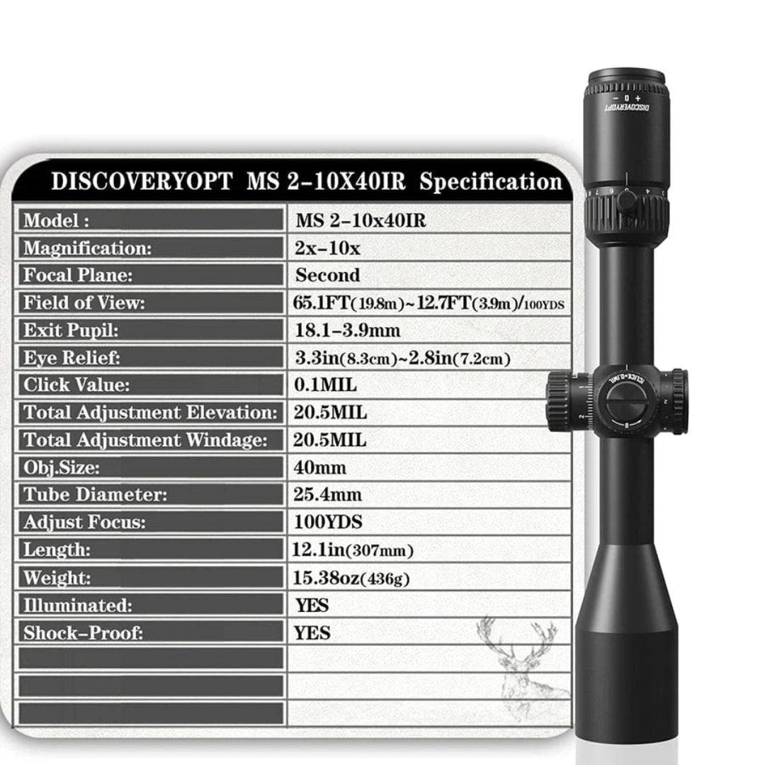 Discovery MS 2-10×40 IR SFP Scope