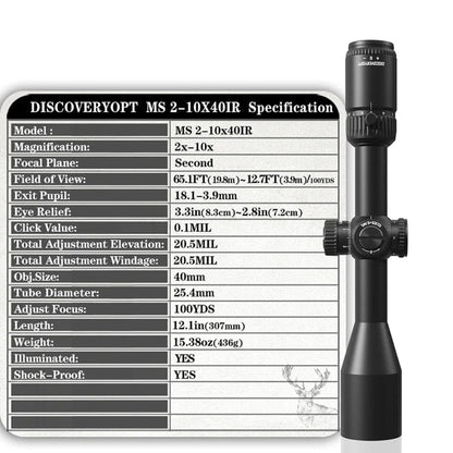 Discovery MS 2-10×40 IR SFP Scope
